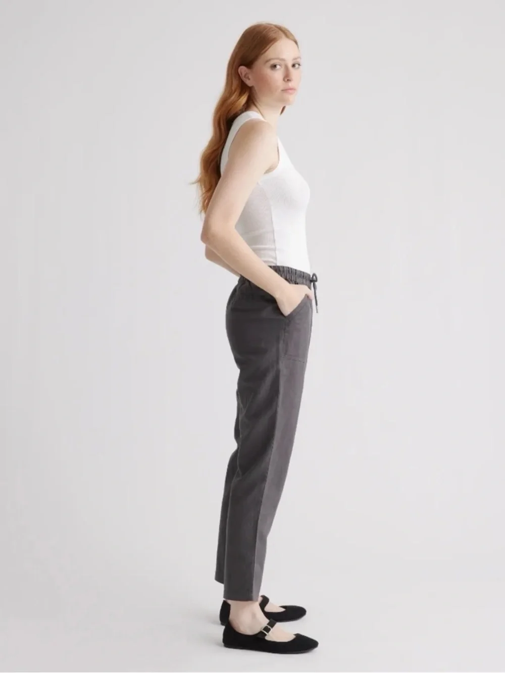 QUINCE Cotton Linen Twill Straight Leg Pant